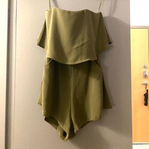Olive green romper